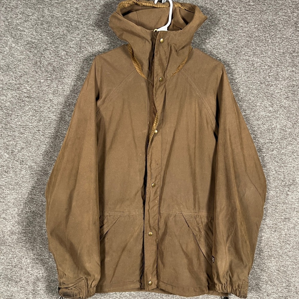 Alf Das Schell (VTG KUHL) Mens Large Brown Full Zip Hooded Jacket CHORECoat‎